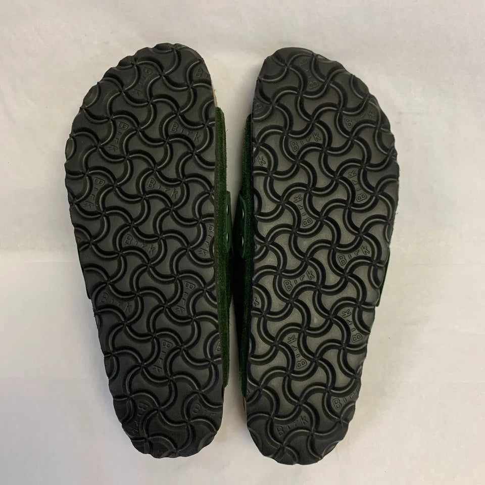 Birkenstock Kyoto Nubuck Suede Leather Sandals - Mountain View Green - 1021249 - Narrow