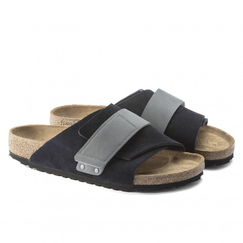 Birkenstock Kyoto Nubuck Suede Leather Sandals - Midnight - 1022315 - Regular