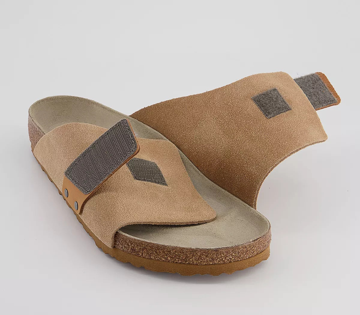 Birkenstock Kyoto Nubuck Suede Leather Sandals - Clay - 1022351 - Regular