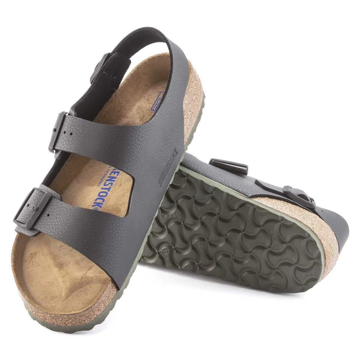 Birkenstock Milano Soft Footbed Birko-Flor Sandals - Desert Soil Black - 1023210 - Regular
