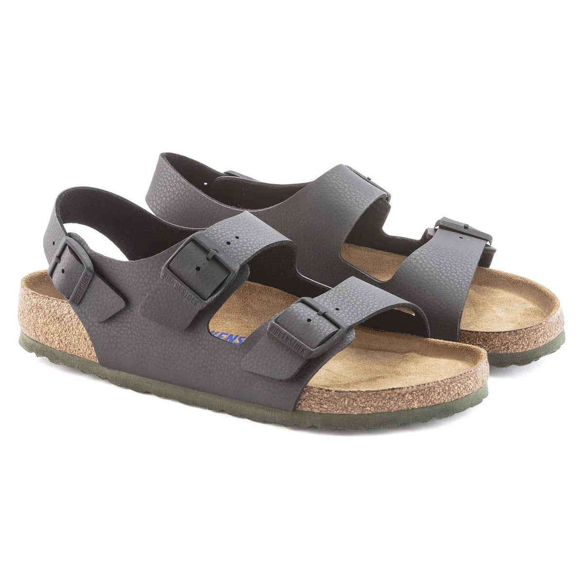 Birkenstock Milano Soft Footbed Birko-Flor Sandals - Desert Soil Black - 1023210 - Regular