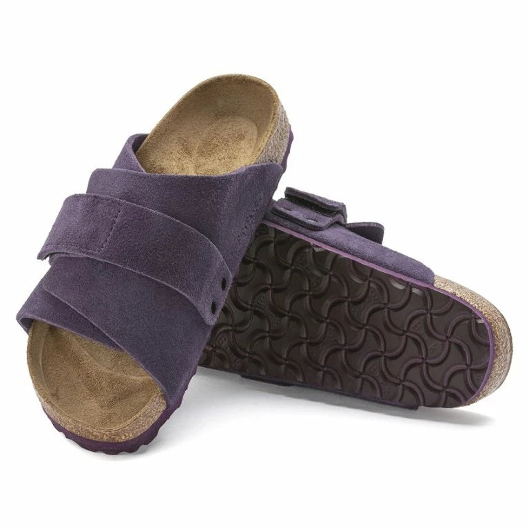 Birkenstock Kyoto Suede Leather Sandals - Wine - 1023784 - Narrow