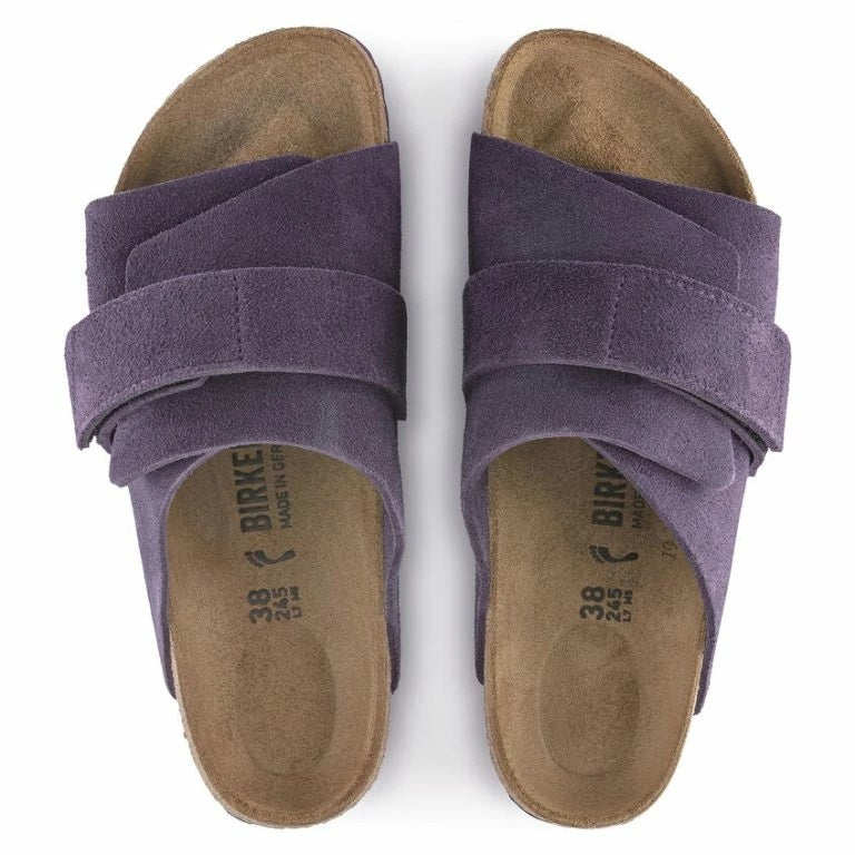 Birkenstock Kyoto Suede Leather Sandals - Wine - 1023784 - Narrow