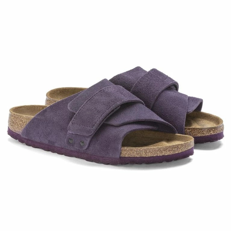 Birkenstock Kyoto Suede Leather Sandals - Wine - 1023784 - Narrow