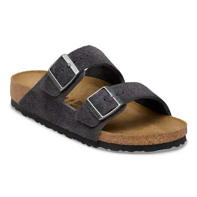 Birkenstock Arizona Suede Leather Sandals - Charcoal - 1031632 - Regular
