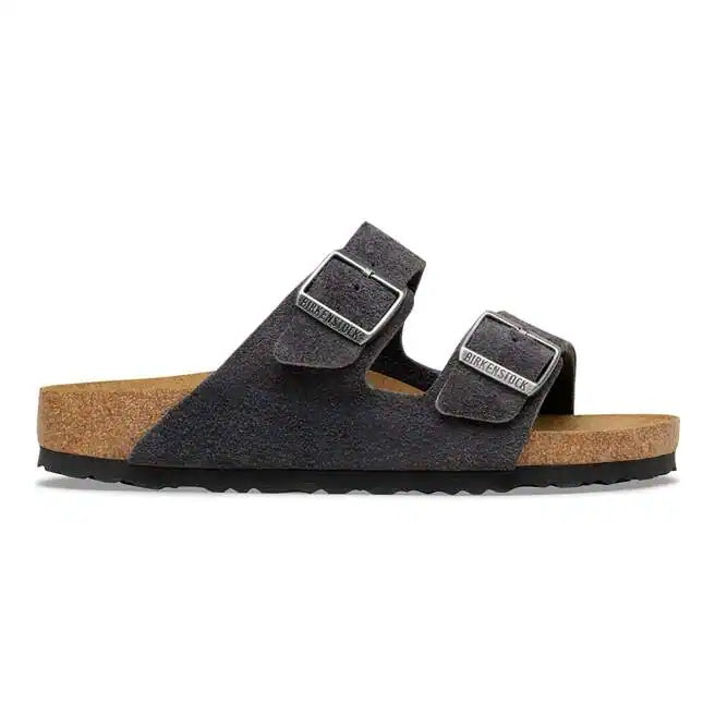 Birkenstock Arizona Suede Leather Sandals - Charcoal - 1031632 - Regular