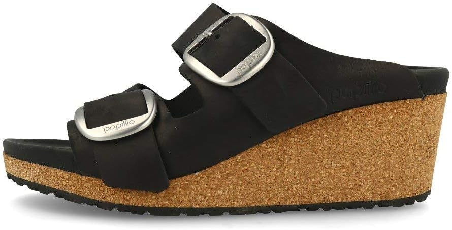 Birkenstock Nora Big Buckle Natural Leather Sandals - Black - 1014833 - Narrow