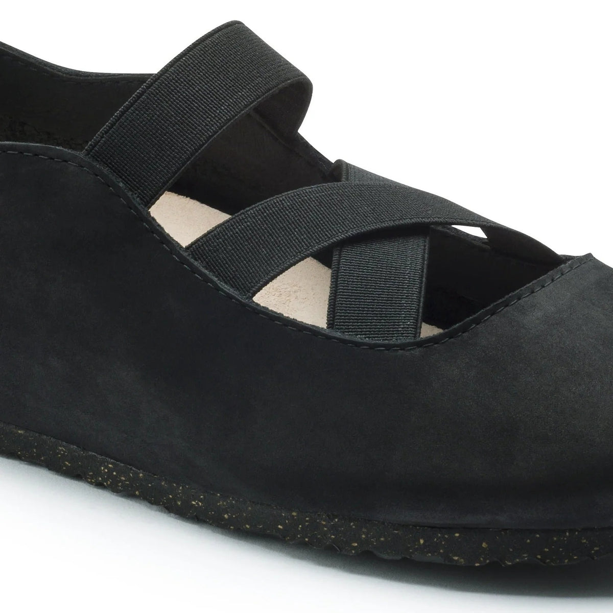 Birkenstock Santa Ana Nubuck Leather Shoes - Black - 1016311 - Narrow