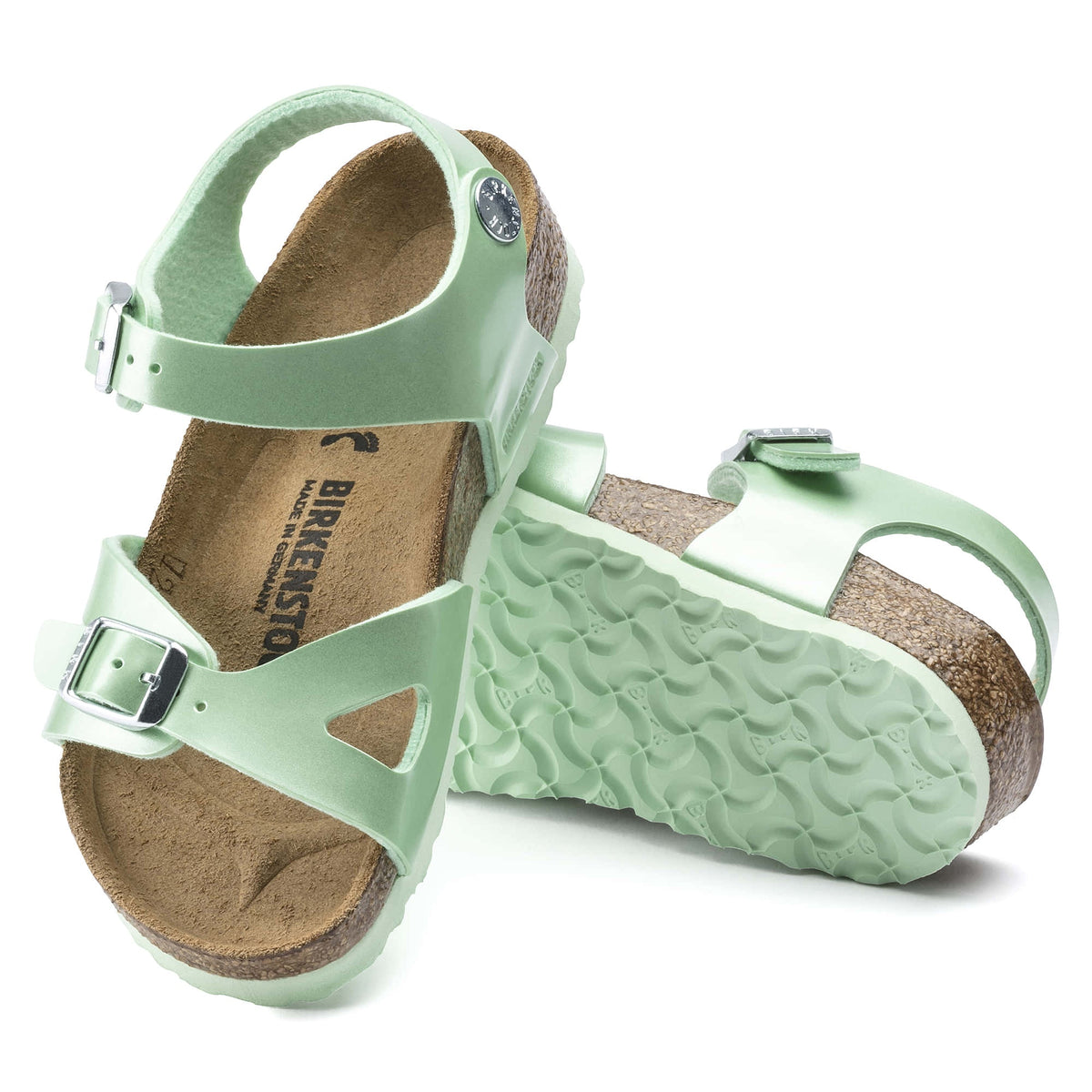 Birkenstock Rio Kids Birko-Flor Sandals - Electric Metallic Mineral - 1015565 - Regular