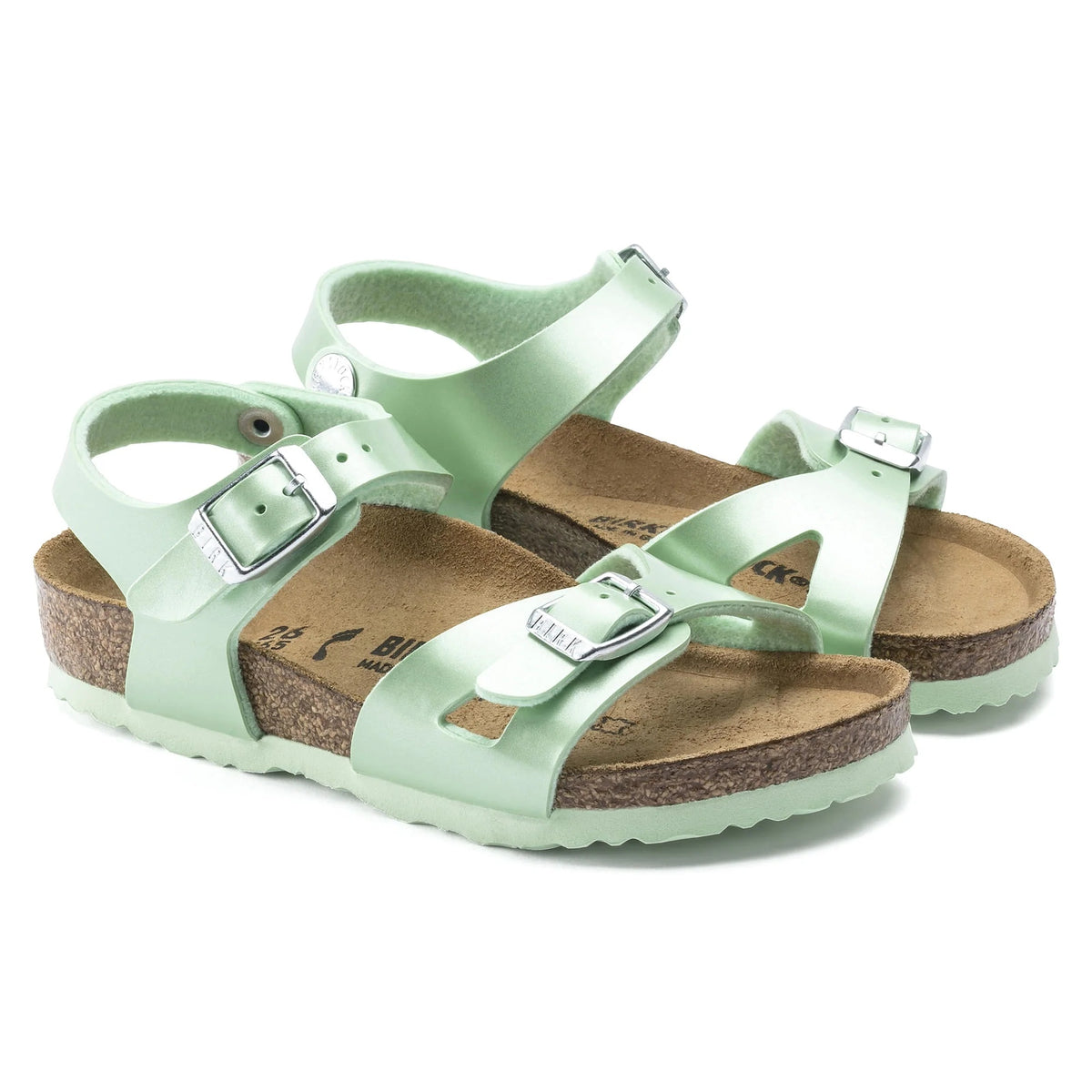 Birkenstock Rio Kids Birko-Flor Sandals - Electric Metallic Mineral - 1015565 - Regular