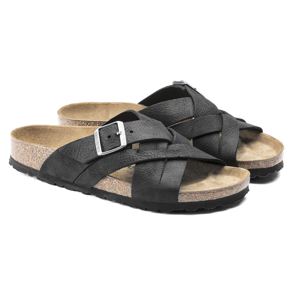Birkenstock Lugano Oiled Leather Sandals - Camberra Old Black - 1017466 - Narrow