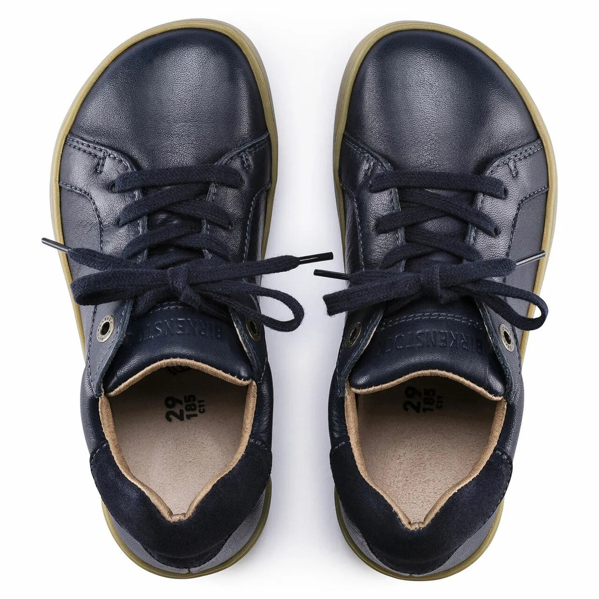Birkenstock Porto Kids Natural Leather Shoes - Navy - 1017830 - Regular