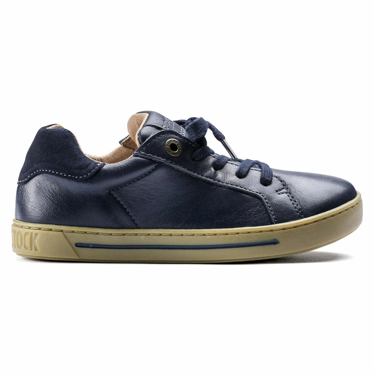 Birkenstock Porto Kids Natural Leather Shoes - Navy - 1017830 - Regular