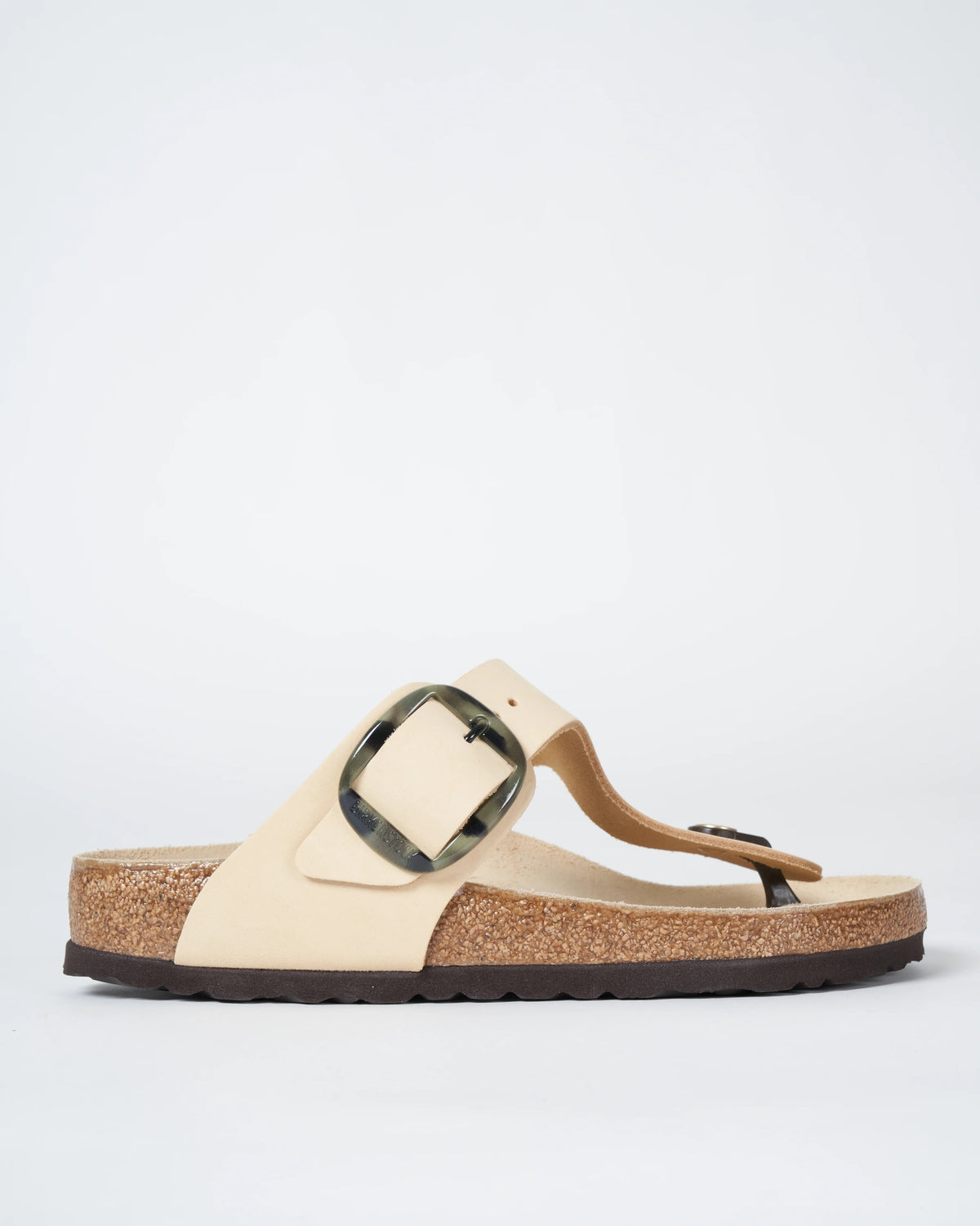 Birkenstock Gizeh Big Buckle Nubuck Leather Sandals - Almond - 1018446 - Regular