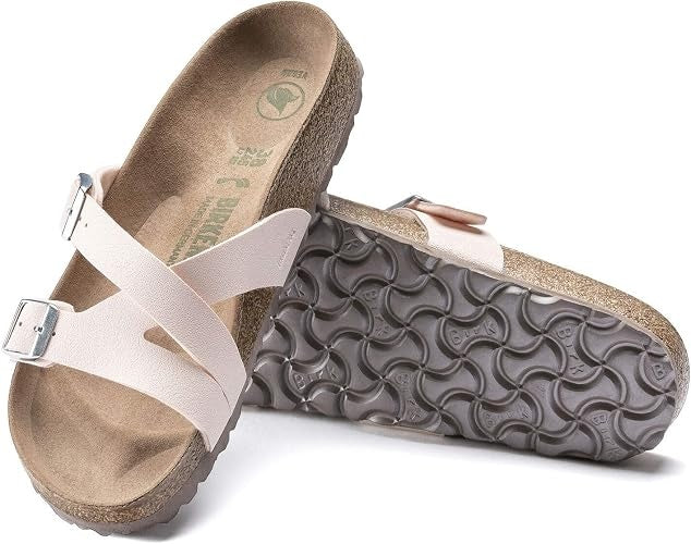Birkenstock Yao Vegan Birkibuc Sandals - Light Rose - 1018489 - Narrow