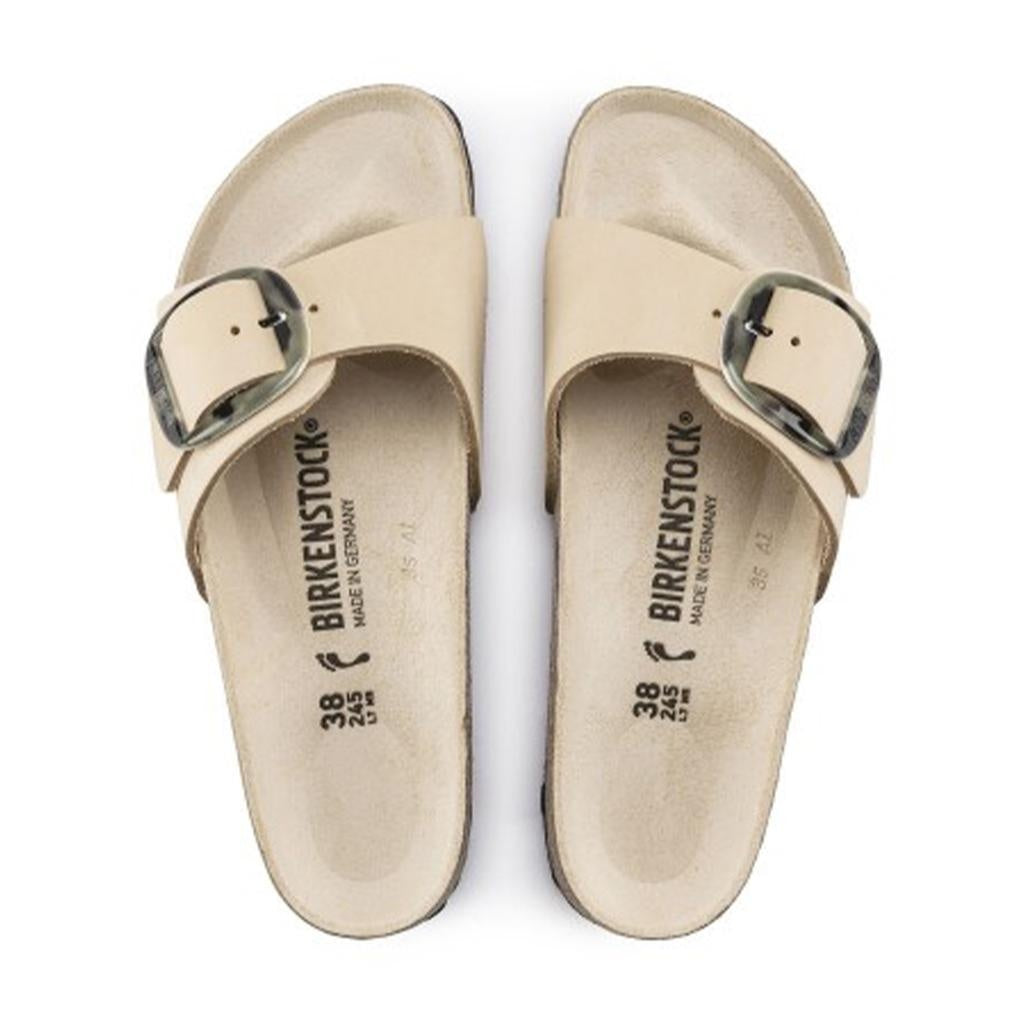 Birkenstock Madrid Big Buckle Nubuck Leather Sandals - Almond - 1018698 - Narrow