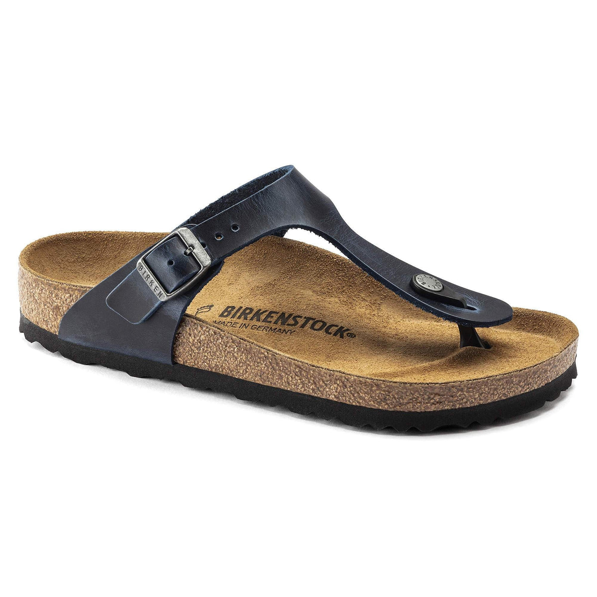 Birkenstock Gizeh Oiled Leather Sandals - Blue - 1019362 - Regular