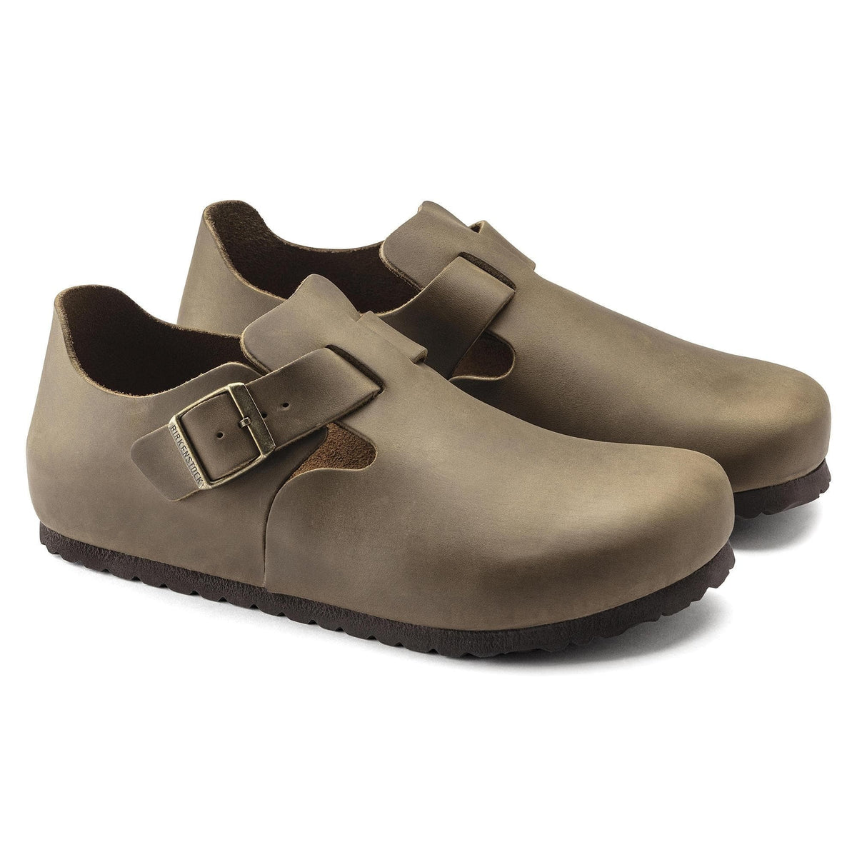 Birkenstock London Oiled Leather Shoes - Faded Khaki - 1019461 - Regular