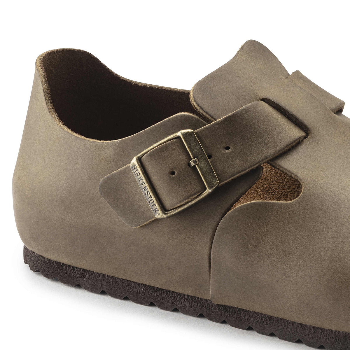 Birkenstock London Oiled Leather Shoes - Faded Khaki - 1019461 - Regular