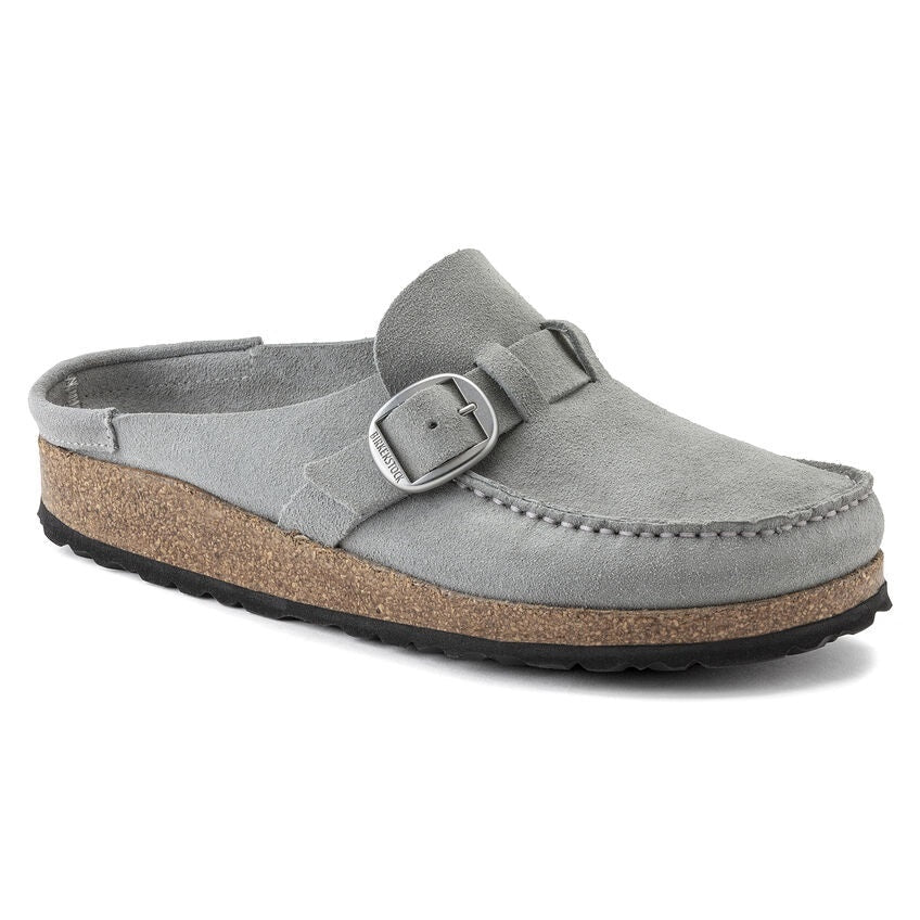 Birkenstock Buckley Suede Leather Clogs - Mineral - 1022464 - Narrow