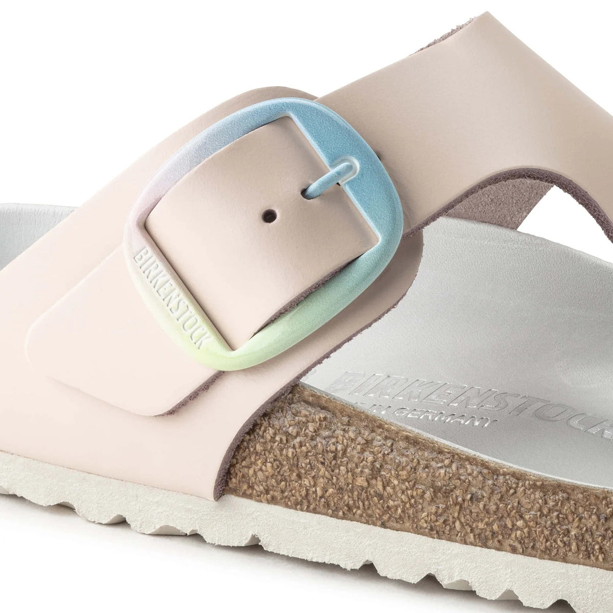 Birkenstock Gizeh Big Buckle Natural Leather Sandals - Light Rose - 1022469 - Regular