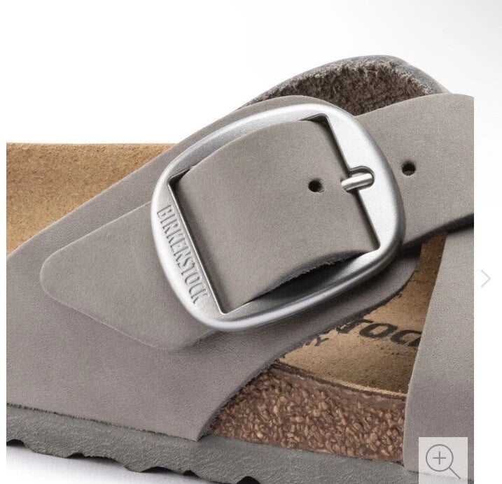Birkenstock Siena Big Buckle Leather Sandals - Dove Gray - 1023573 - Narrow