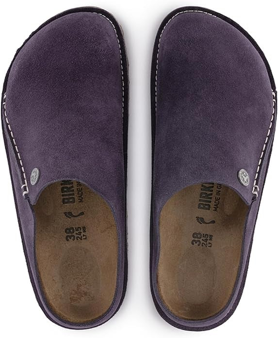 Birkenstock Zermatt 365 Suede Leather Clogs - Dark Berry - 1023751 - Narrow