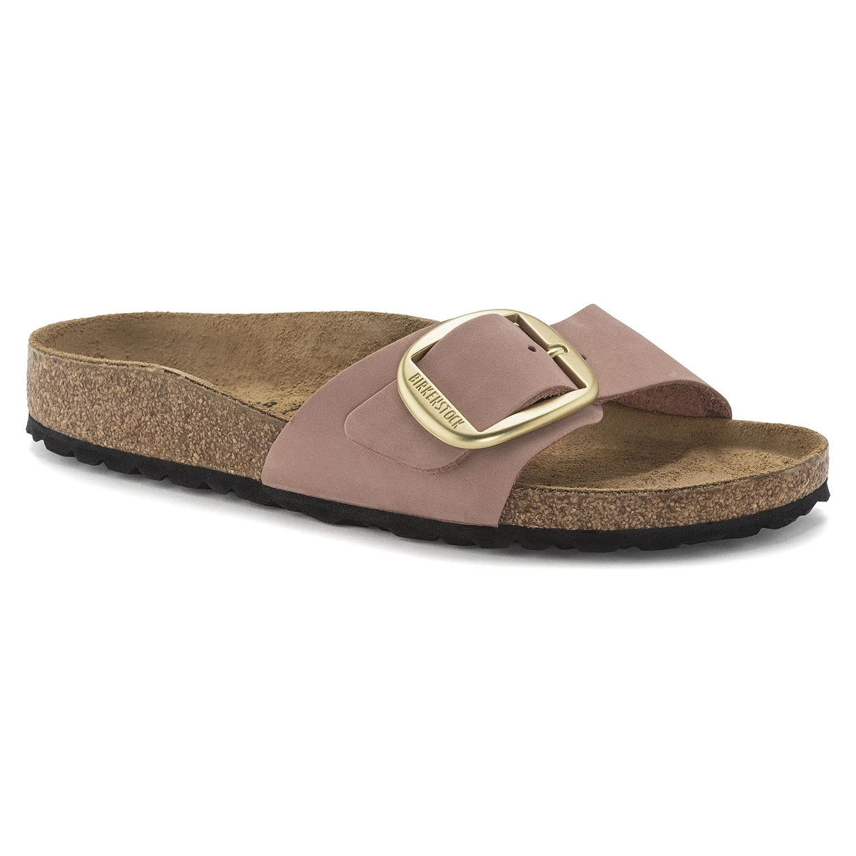 Birkenstock Madrid Big Buckle Nubuck Leather Sandals - Old Rose - 1024039 - Narrow