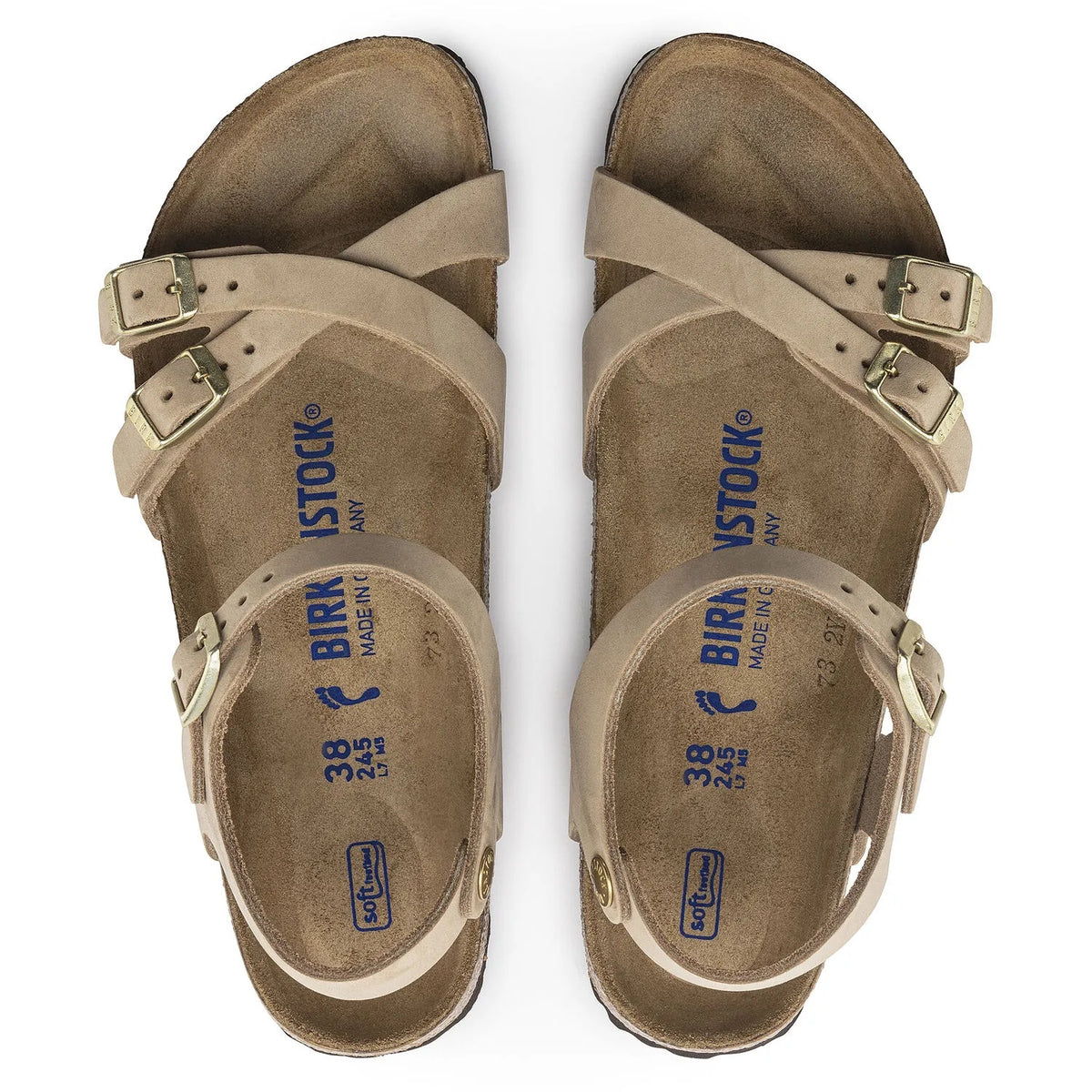 Birkenstock Kumba Soft Foodbed Natural Leather Sandals - Sandcastle - 1024268 - Regular