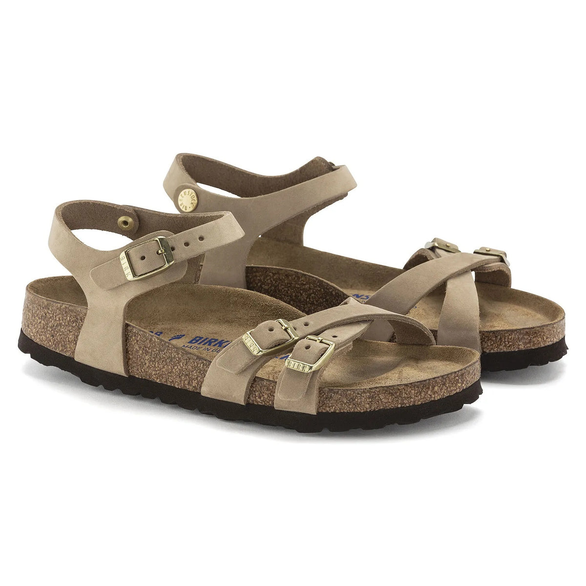 Birkenstock Kumba Soft Foodbed Natural Leather Sandals - Sandcastle - 1024268 - Regular