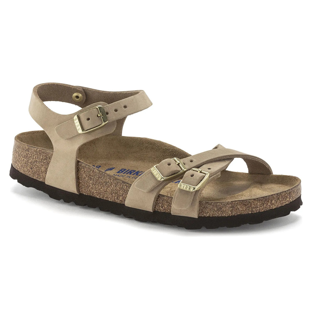 Birkenstock Kumba Soft Foodbed Natural Leather Sandals - Sandcastle - 1024268 - Regular
