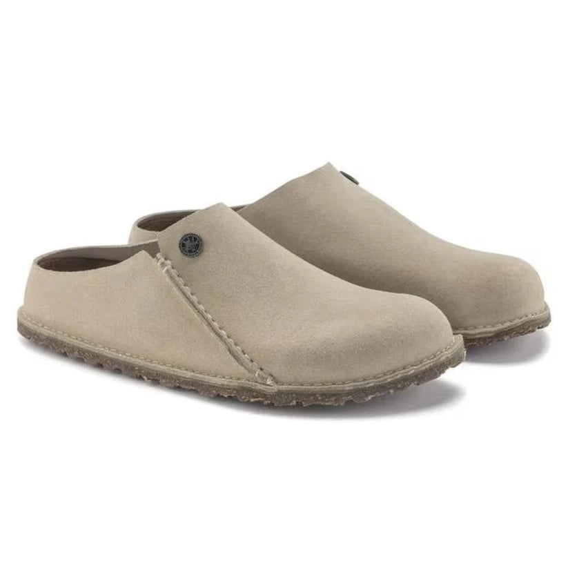Birkenstock Zermatt Suede Leather Clogs - Eggshell - 1024310 - Narrow