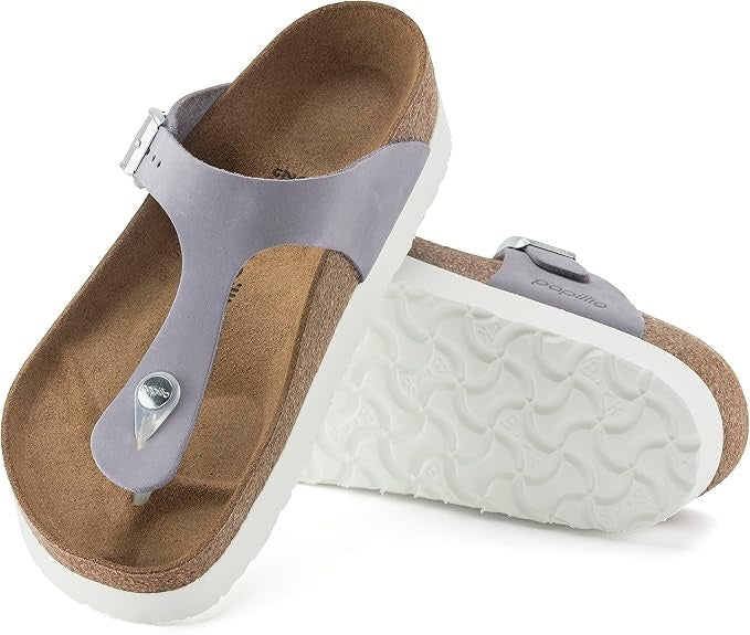 Birkenstock Gizeh Pap Nubuk Leather Sandals - Purple Fog - 1024593 - Regular
