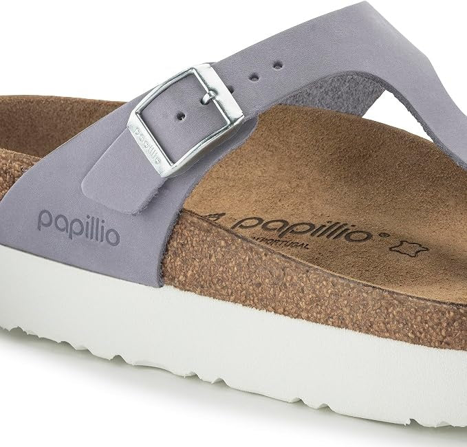 Birkenstock Gizeh Pap Nubuk Leather Sandals - Purple Fog - 1024593 - Regular