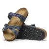 Birkenstock Franca Braided Oiled Leather Sandals - Navy - 1025054 - Regular
