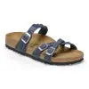 Birkenstock Franca Braided Oiled Leather Sandals - Navy - 1025054 - Regular