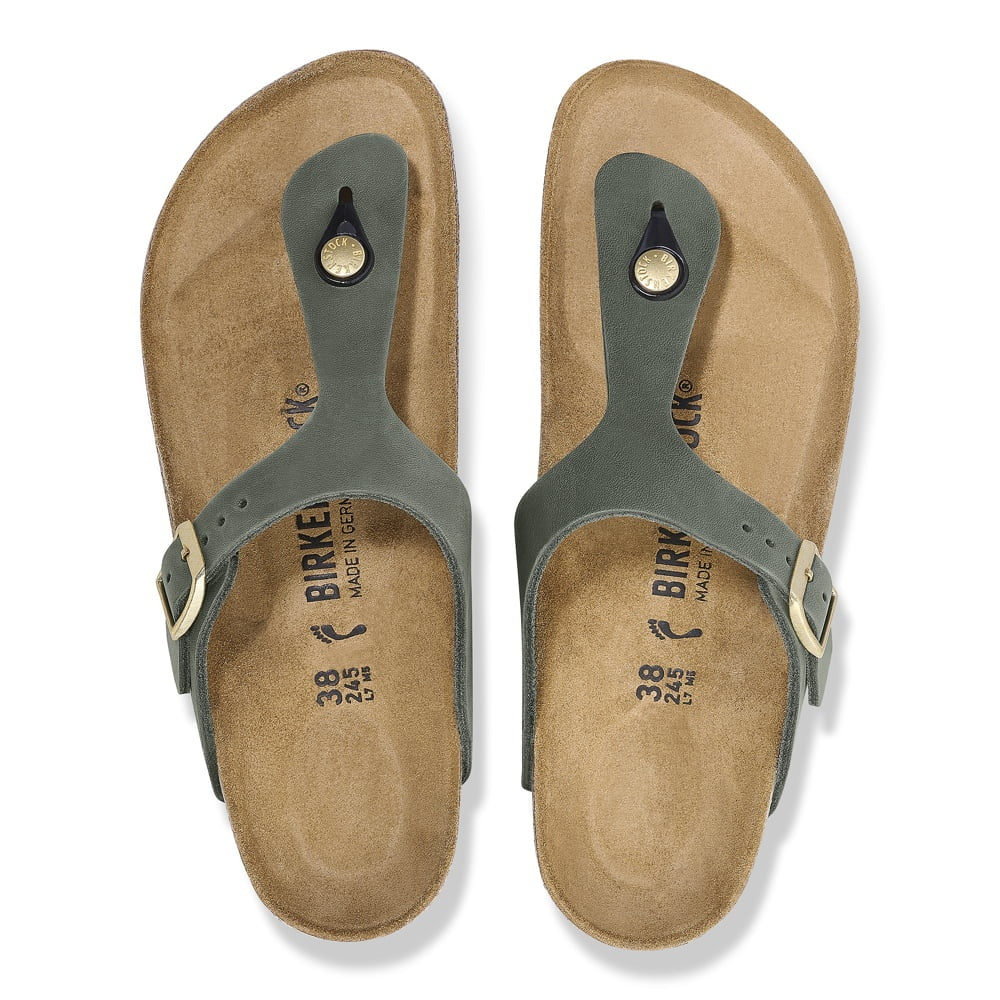 Birkenstock Gizeh Nubuk Leather Sandals - Thyme - 1025739 - Regular