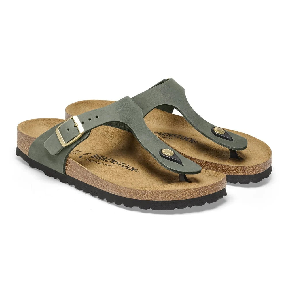 Birkenstock Gizeh Nubuk Leather Sandals - Thyme - 1025739 - Regular