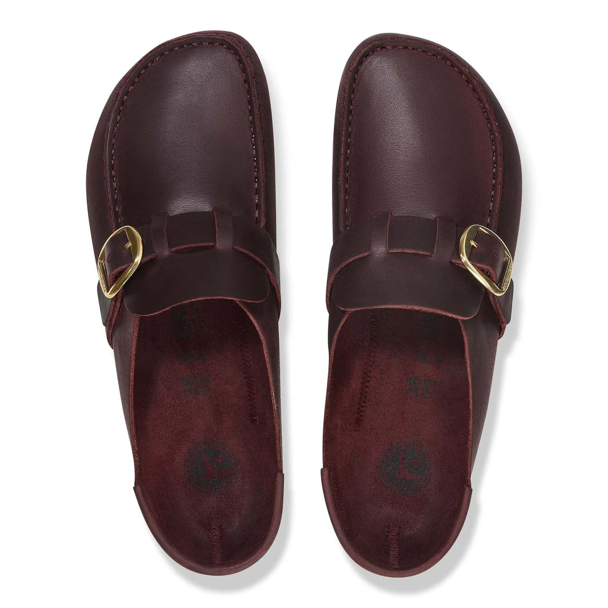 Birkenstock Buckley Natural Leather Clogs - Zinfandel - 1027987 - Narrow