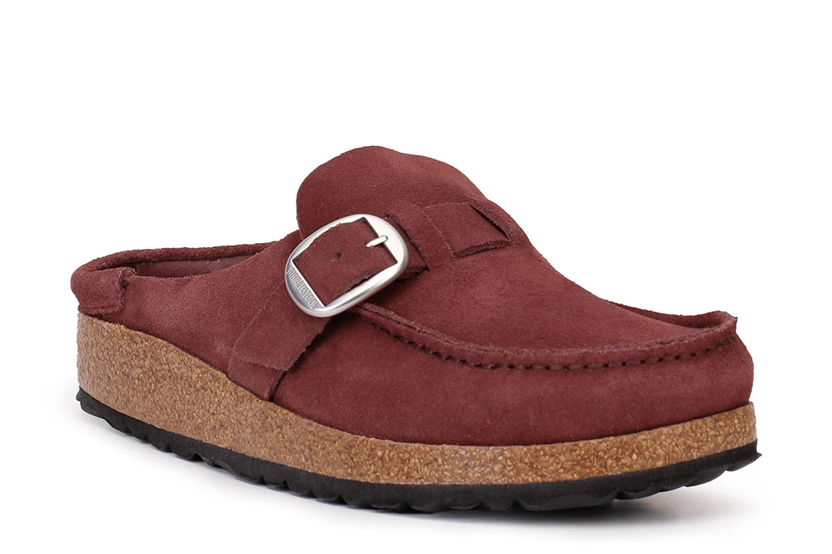 Birkenstock Buckley Suede Leather Clogs - Zinfandel - 1027990 - Narrow