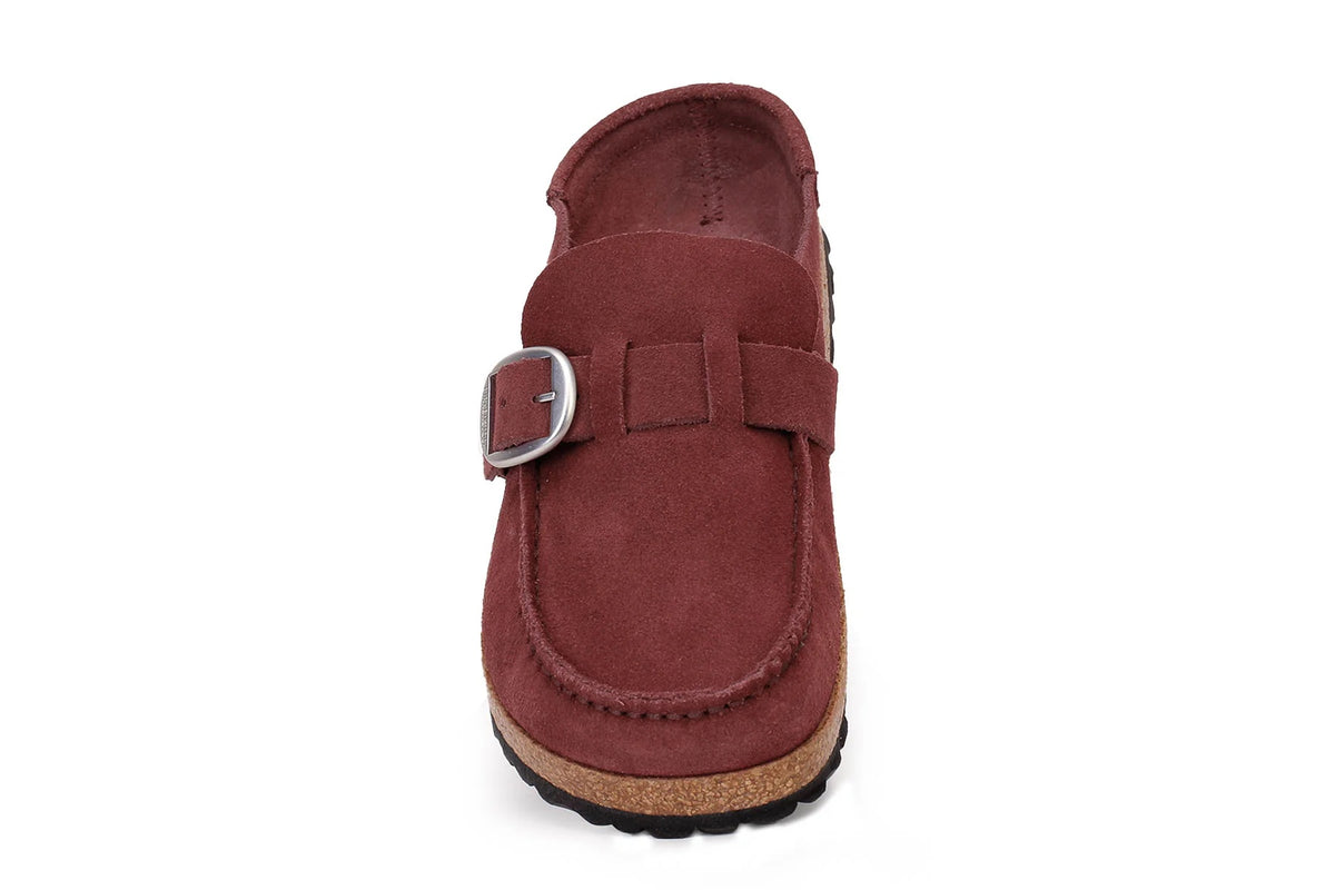 Birkenstock Buckley Suede Leather Clogs - Zinfandel - 1027990 - Narrow