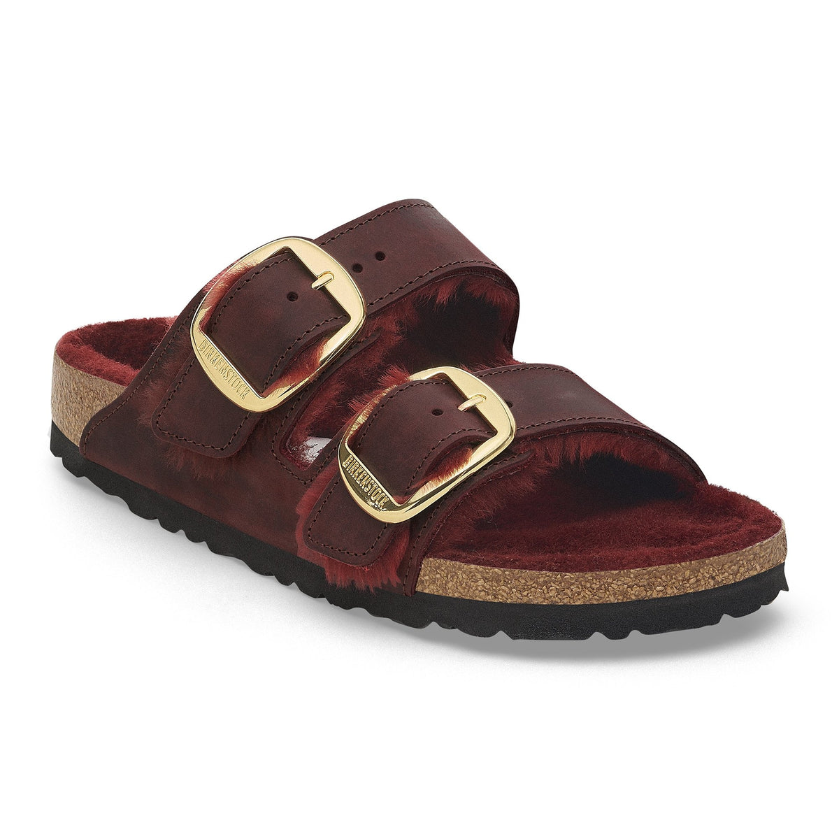 Birkenstock Arizona Big Buckle Natural Oiled Leather Sandals - Zinfandel - 1028042 - Narrow