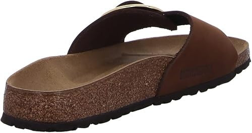 Birkenstock Madrid Big Buckle Nubuck Leather Sandals - Cocoa - 1021032 - Narrow
