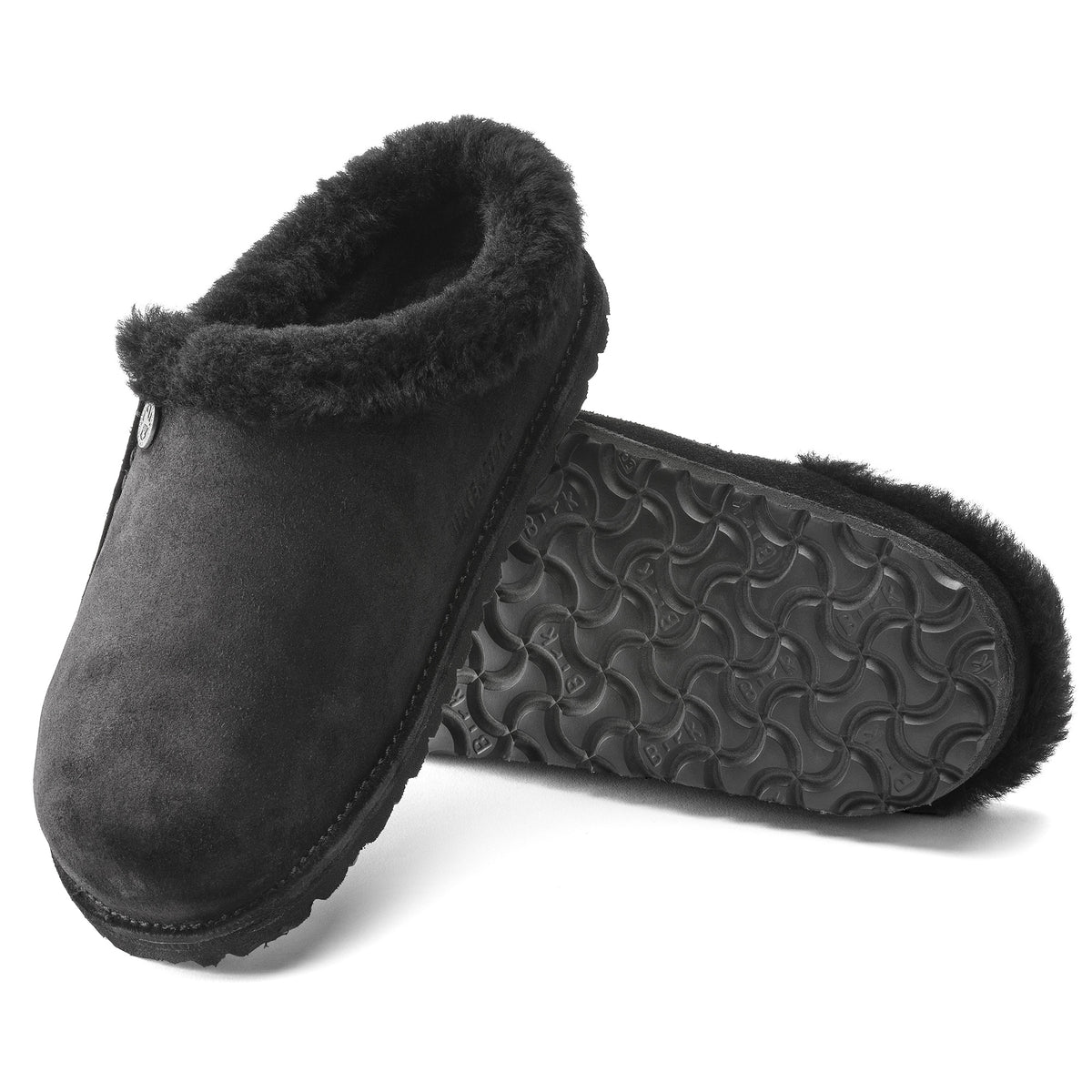 Birkenstock Zermat Premium Suede Leather Clogs - Black - 1021107 - Narrow