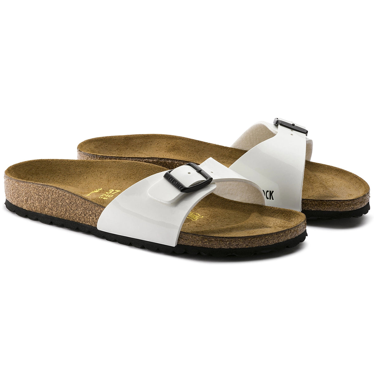 Birkenstock Madrid Bs Patent Birko-Flor Sandals - White - 240863 - Narrow