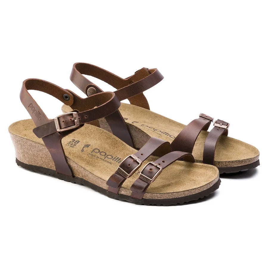 Birkenstock Lana Natural Leather Sandals - Cognac - 1008774 - Narrow