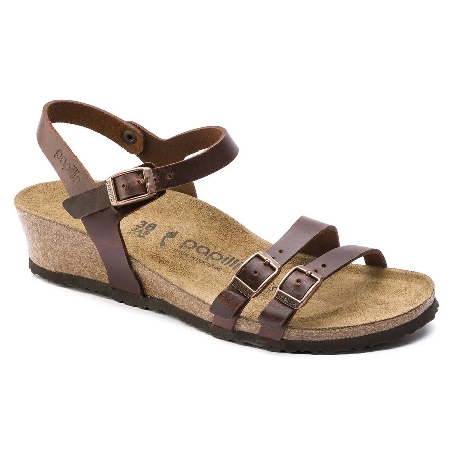 Birkenstock Lana Natural Leather Sandals - Cognac - 1008774 - Narrow