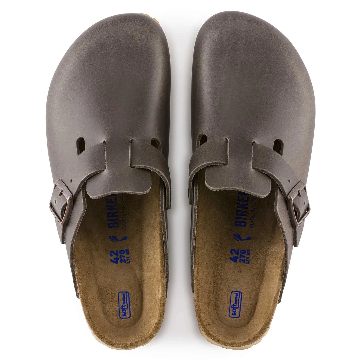 Birkenstock Boston Soft Footbed Natural Leather Clogs - Antique Pull Espresso - 1014503 - Regular