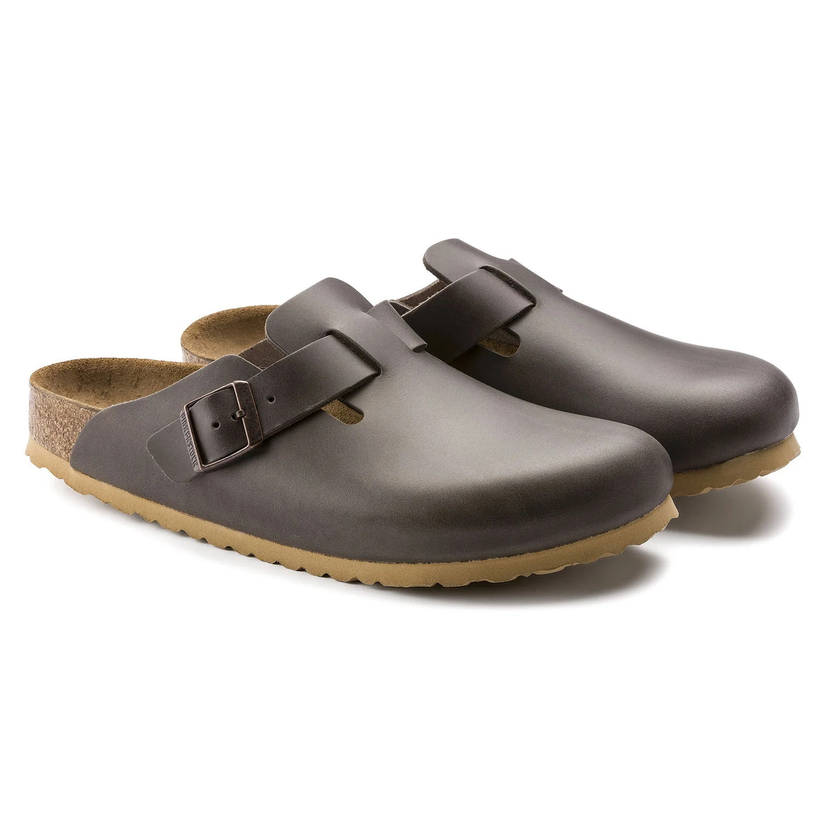 Birkenstock Boston Soft Footbed Natural Leather Clogs - Antique Pull Espresso - 1014503 - Regular