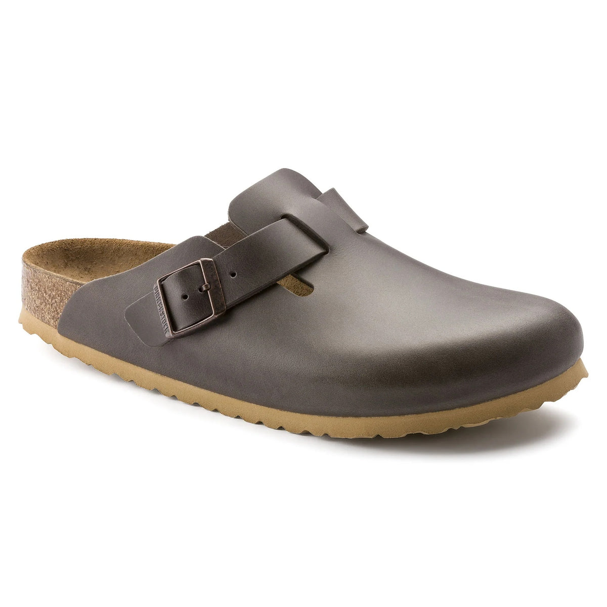 Birkenstock Boston Soft Footbed Natural Leather Clogs - Antique Pull Espresso - 1014503 - Regular